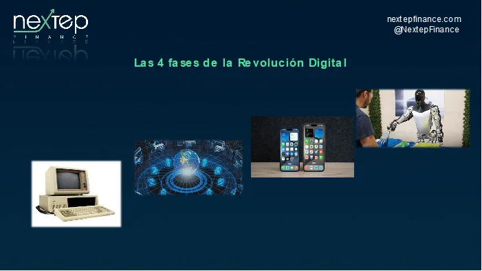 Gráfico con las fases de la revolución digital